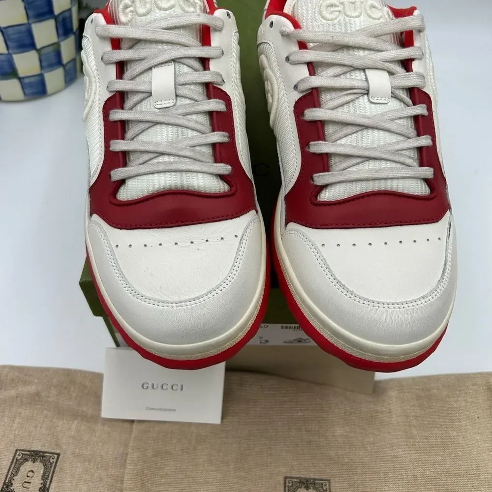 Men’s Gucci Mac 80 low top leather sneakers size 9, made in Italy